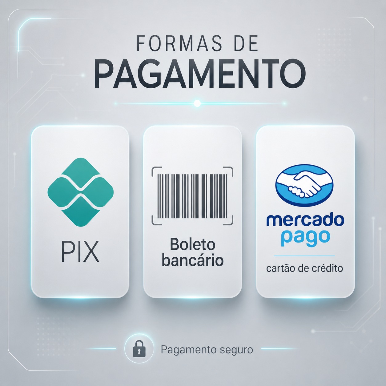Formas de pagamento aceitas
