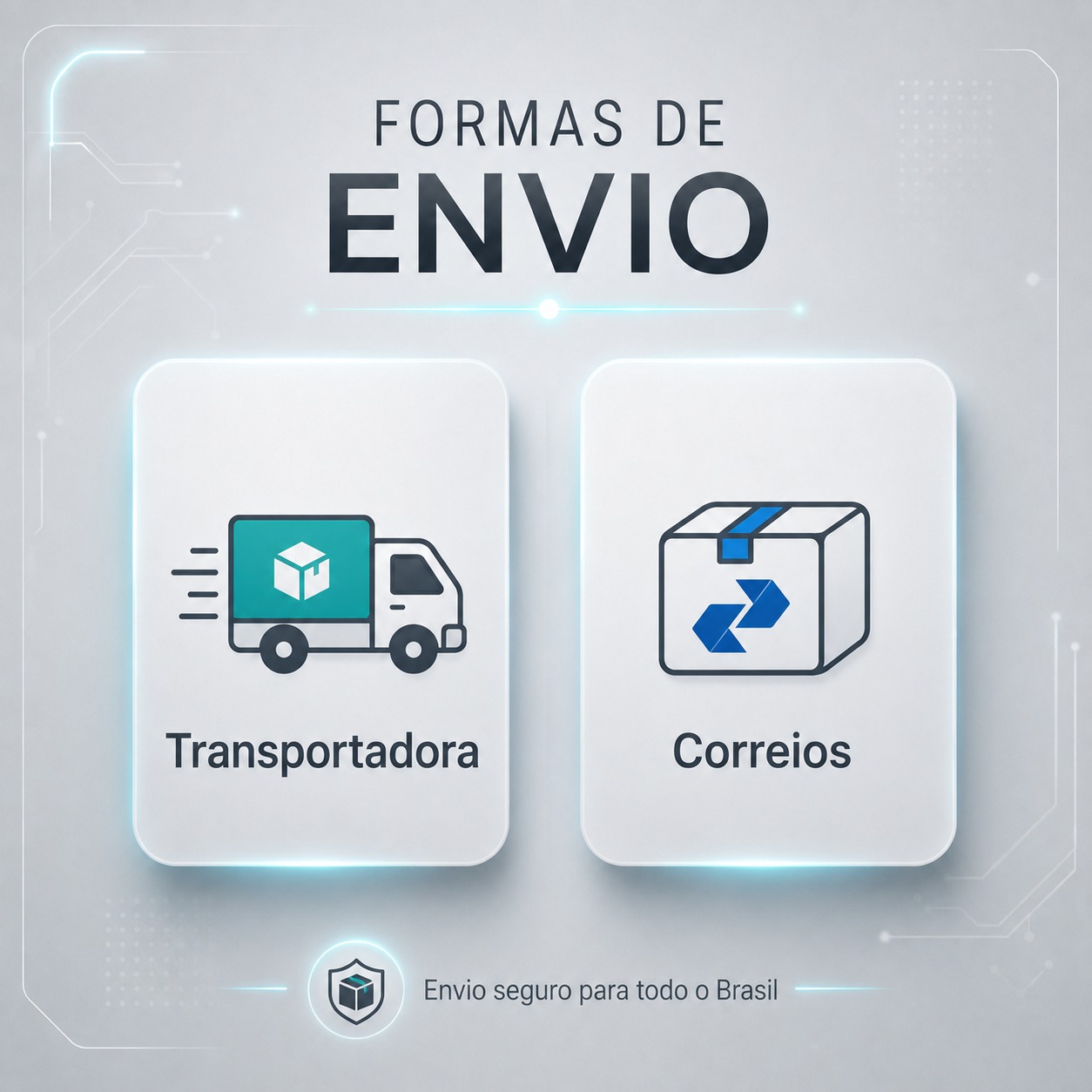 Opções de entrega
